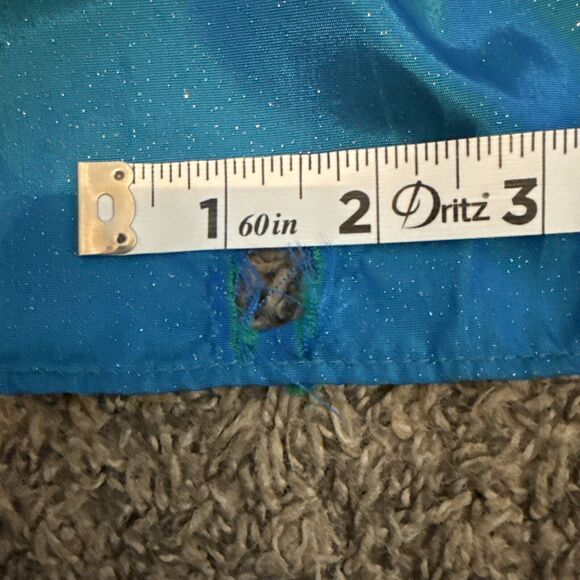 VTG Jessica Mcclintock Dress Sz 7 Formal Gunne Sax Blue Glitter Boning READ - Picture 14 of 16